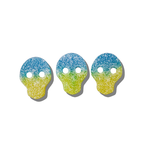 Blue And Yellow Skulls